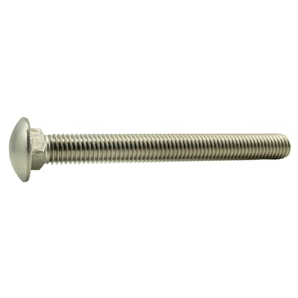 Midwest Fastener Carriage Bolt, Square Neck, 11 (Coarse), 6 in L, 18-8 Stainless Steel, 10 PK 51992 - main